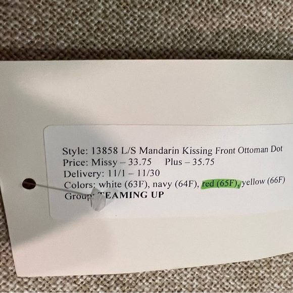 Erin London Spring Jacket Blazer Coat Mandarin - Red Open Front Small Dots - Picture 7 of 13